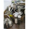 Image 1 : SET OF LAGOSTINA STAINLESS DISHES, KETTLE, SALT/PEPPERS ETC.