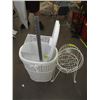 Image 1 : HAMPER, PLANT STAND, METAL WASTEPAPER BASKET ETC.