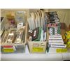 Image 1 : BOX OF ASSORTED PINS, CARDS, POSTCARDS, SPOONS, ETC.