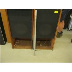 PAIR OF LARGE WOOD CASED SPEAKERS