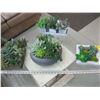 Image 1 : 4 PLANTERS WITH ARTIFICIAL PLANTS