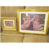 Image 1 : FRAMED PRINT OF "2 BABY ANGELS", SMALL PRINT OF "WOMAN SLEEPING"