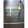 Image 1 : SET OF 3 GLASS NESTING TABLES