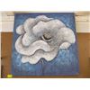 Image 1 : LARGE PICTURE OF "BLUE & WHITE FLOWER" .