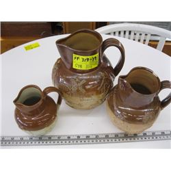 3 PC PITCHER (MIDDLE ONE CHIPPED)