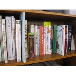 2 SHELVES OF ASSORTED COOKBOOKS