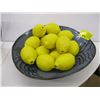 Image 1 : POTTERY FOOTED BOWL WITH CERAMIC LEMONS