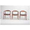 Image 1 : Hans J. Wegner Group of 6 leather roun