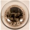 Image 1 : Cawston Ostrich Farm Vintage Glass Advertising Dice Game / Paperweight  (120055)