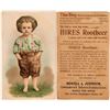 Image 1 : Hires Root Beer Trade Card from Washington Colony, Cal. (Rare Location)  (118314)