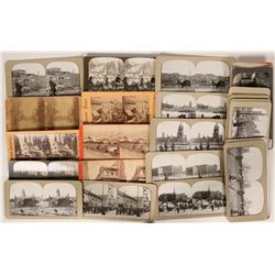 Stereo-view photo cards of San Francisco after the earthquake, and Yosemite valley  (118006)