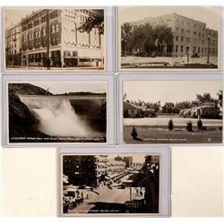 Boise Idaho, early Real Photo Postcards: Deer Reserve, Boise Stampede, Main St., & More (117785)