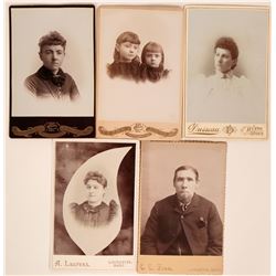 Montana Antique Photographs: 5 Cabinet Cards  (118160)