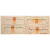 Image 1 : Four Virginia City, Nevada Mining Checks w/ Rare Red Nevada RN  (113332)