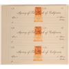 Image 1 : Uncut Sheet of Virginia City Checks w/ Ultra-rare Imprinted Revenues (113331)
