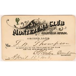 Montezuma Club Visitor's Pass (119144)