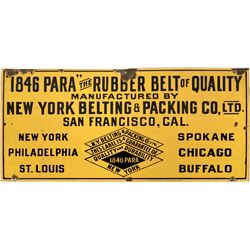 New York Belting & Packing Co. Porcelain Sign  (118278)