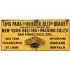 Image 1 : New York Belting & Packing Co. Porcelain Sign  (118278)