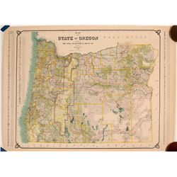 Map of the State of Oregon 1904 Rail Road Map  (117746)