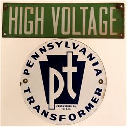 A Duo of Electrical Themed Signs  (118286)