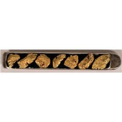 Sterling Gold Nugget Tie Clasp  (119205)