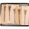 Image 1 : Edwardian Style Sterling Silver Stick Pins with Jewels (Lot of 5)  (119607)