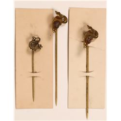 Oriental Style Antique Stick Pins  (Lot of 3)  (120044)