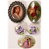 Image 1 : Hand Painted Enamel Brooches, Earrings  (119200)