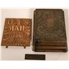 Image 1 : Antique, Embossed, Decorative, Solid Brass Mail Chute (3 pieces)  (118290)