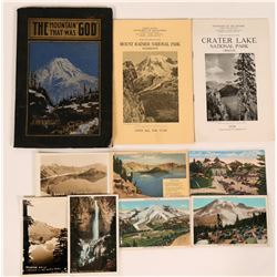 National Parks, Washington & Oregon Publications & Postcards  (10 pieces!)  (120032)