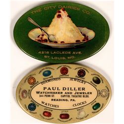 Oval Pocket Advertising Mirrors  (119081)