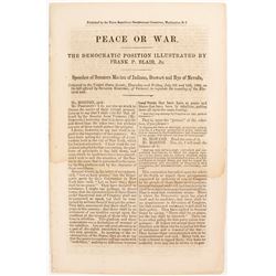 Senate Speeches on "Peace or War"  (81410)