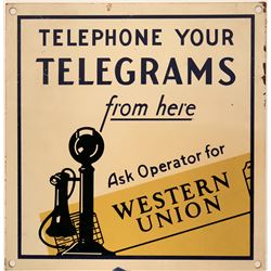 Western Union Telegraph Office Sign  (118283)