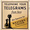 Image 1 : Western Union Telegraph Office Sign  (118283)