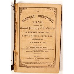 The Roxbury Directory, 1858, Number VI  (82815)