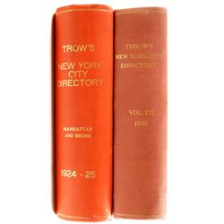 Trow's New York Directories for 1920, 1924  (81146)