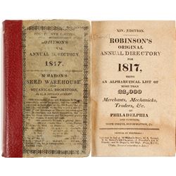 Robinson’s Original Annual Directory for Philadelphia, 1817  (82955)