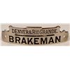 Image 1 : Denver & Rio Grande Railroad Brakeman Cap Badge  (113272)
