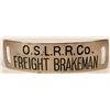 Image 1 : Oregon Short Line Railroad Co. (OSLRR) Freight Brakeman Cap Badge  (113280)