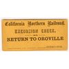 Image 1 : California Northern Railroad Excursion Ticket  (119661)