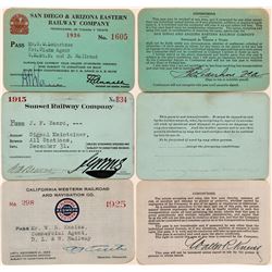 Three Different California Railroad Passes  (113317)