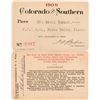 Image 1 : Colorado & Southern Railway Annual Pass  (113295)
