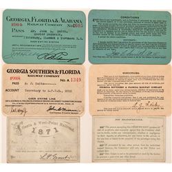 Three Different Georgia Railroad Passes  (113321)