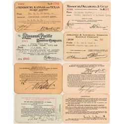 Four Different "Missouri" Railroad Passes  (113322)