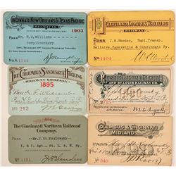 Six Different Ohio Railroad Passes  (113325)