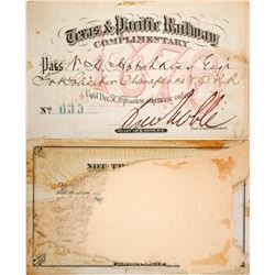 Texas & Pacific Railway Annual Pass (1876)  (60316)