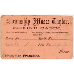 Steamship Moses Taylor Boarding Pass  (119746)