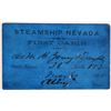 Image 1 : Steamship Nevada Boarding Pass  (119682)