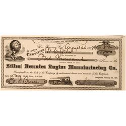 Stiles Hercules Engine Manufacturing Company Stock issued to Inventor WC Stiles  (119426)