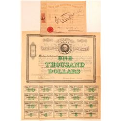 Cape Cod Railroad Company Stock and Bond Certificate  (111294)